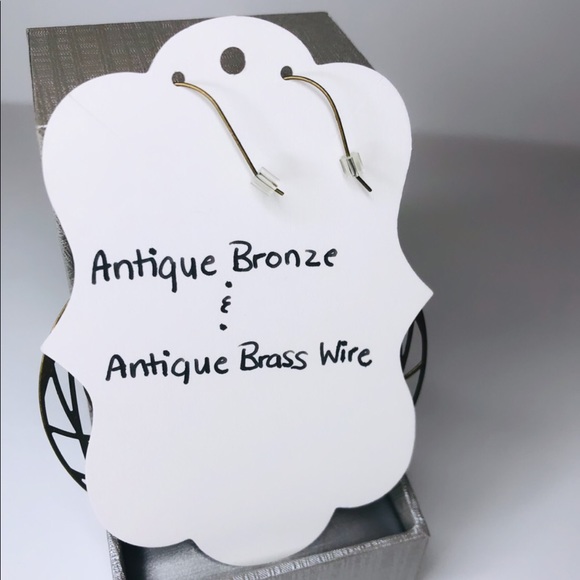 Antique Bronze Hoop Earrings - Picture 3 of 3